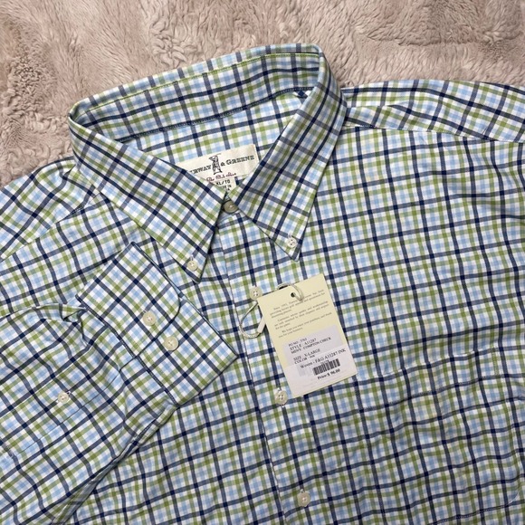 Fairway & Greene Other - Fairway & Greene Mens Compton Check Bandon Dunes Golf Shirt XL Blue Green NEW